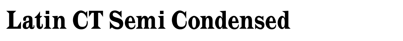 Latin CT Semi Condensed